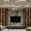 Design99 Lüks Mermer Panel ve Modern Aydınlatmalı TV Ünitesi