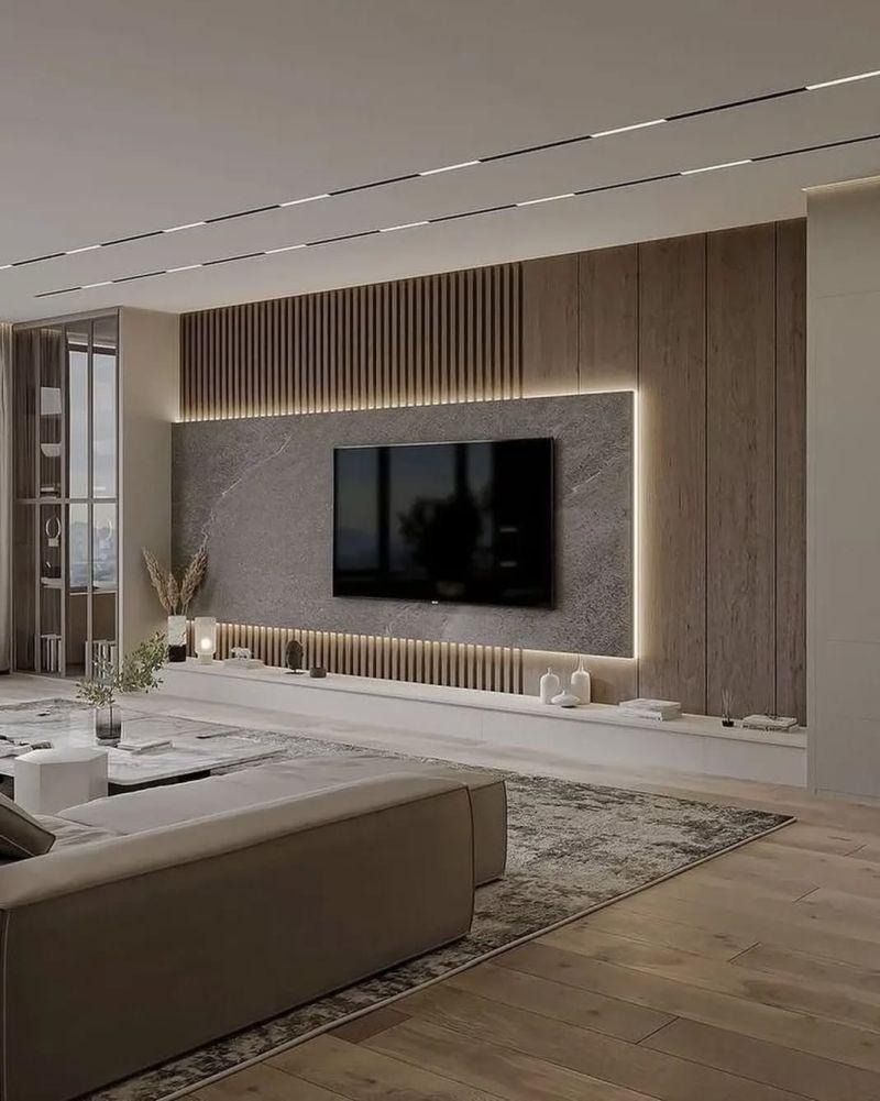 Design99 Modern Ahşap Çıtalı Mermer TV Ünitesi Design99 Modern Ahşap Çıtalı Mermer TV Ünitesi
