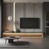 Design99 Modern Çizgisel LED Aydınlatmalı TV Ünitesi Tasarımı Design99 Modern Çizgisel LED Aydınlatmalı TV Ünitesi Tasarımı