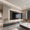 Design99 Modern Dikey Çıtalı TV Ünitesi Tasarımı