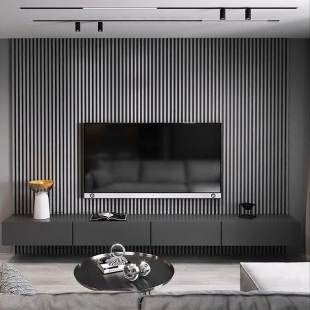 Design99 Modern Dikey Çıtalı TV Ünitesi Tasarımı Design99 Modern Dikey Çıtalı TV Ünitesi Tasarımı