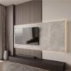 Design99  Mermer Panel ve Dikey Çıtalı TV Ünitesi