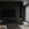 Dorra Bennasr Modern Siyah Ahşap Panel TV Ünitesi Dorra Bennasr Modern Siyah Ahşap Panel TV Ünitesi