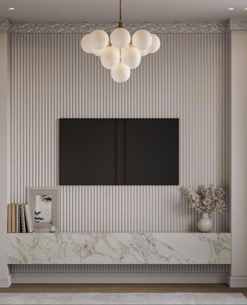Maison De Nour Dikey Çıtalı Mermer Konsol TV Ünitesi Maison De Nour Dikey Çıtalı Mermer Konsol TV Ünitesi