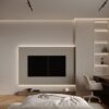 Moataz Reda Minimalist LED Aydınlatmalı TV Duvar Ünitesi