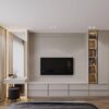 OV2 design  Modern Çıtalı TV Ünitesi ve Gizli Aydınlatmalı Yatak Odası Tasarımı