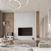Yara’s Designs Modern Çizgili Ahşap Panel ve Tekstürlü TV Ünitesi