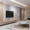 AM BUTOR ARCHITEKCI Ahşap Çıtalı Panel TV Ünitesi