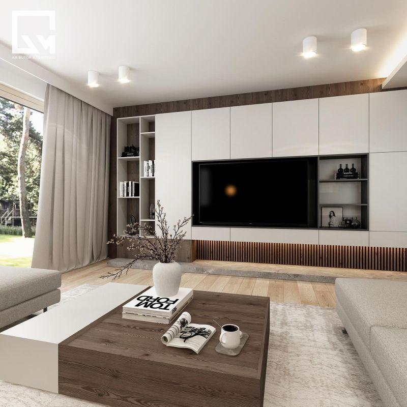AM BUTOR ARCHITEKCI Modern Ahşap Çıtalı TV Ünitesi AM BUTOR ARCHITEKCI Modern Ahşap Çıtalı TV Ünitesi