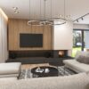 AM BUTOR ARCHITEKCI Modern Ahşap Panel ve Şömineli TV Ünitesi AM BUTOR ARCHITEKCI Modern Ahşap Panel ve Şömineli TV Ünitesi