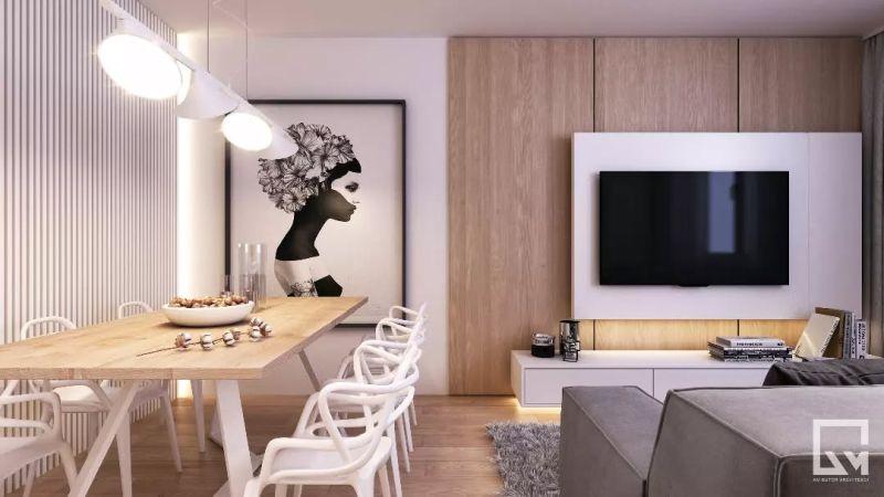 AM BUTOR ARCHITEKCI Modern Ahşap Panel TV Ünitesi AM BUTOR ARCHITEKCI Modern Ahşap Panel TV Ünitesi