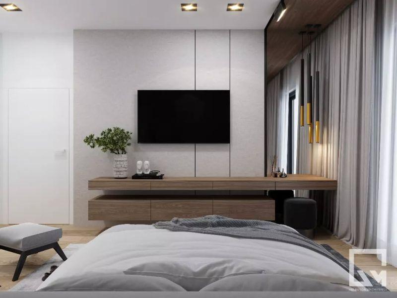 AM BUTOR ARCHITEKCI Modern Gri Panel TV Ünitesi Tasarımı AM BUTOR ARCHITEKCI Modern Gri Panel TV Ünitesi Tasarımı