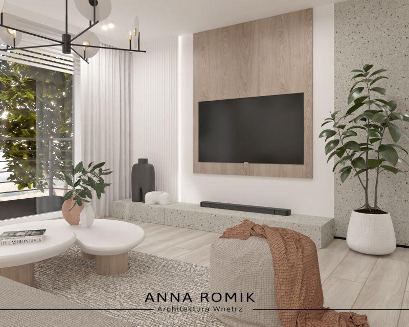 Anna Romik Açık Meşe Panel ve Terrazzo Detaylı Modern TV Ünitesi Anna Romik Açık Meşe Panel ve Terrazzo Detaylı Modern TV Ünitesi