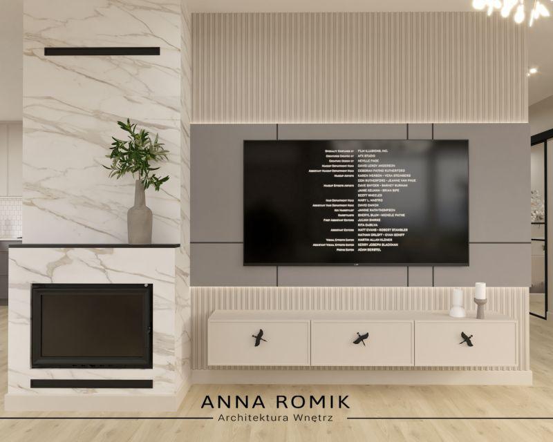 Anna Romik Mermer ve Çıtalı Modern TV Ünitesi Anna Romik Mermer ve Çıtalı Modern TV Ünitesi