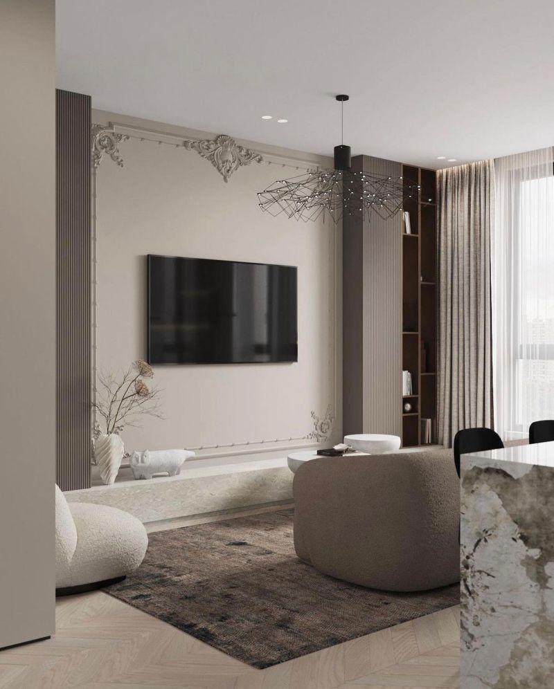 Contemp Classic Klasik Çıtalı Modern TV Ünitesi Contemp Classic Klasik Çıtalı Modern TV Ünitesi