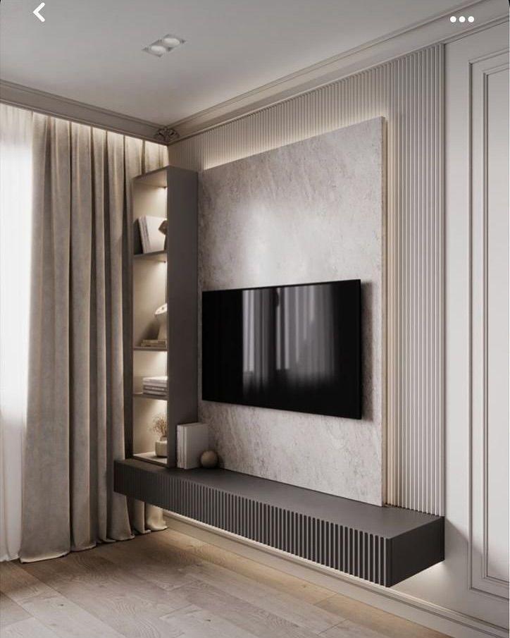 Design99 Çıtalı Mermer Panel TV Ünitesi Design99 Çıtalı Mermer Panel TV Ünitesi
