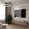 Design99 Modern Dikey Çıtalı Mermer TV Ünitesi Design99 Modern Dikey Çıtalı Mermer TV Ünitesi