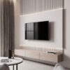 DesignRsl Dikey Çıtalı Modern TV Ünitesi Tasarımı