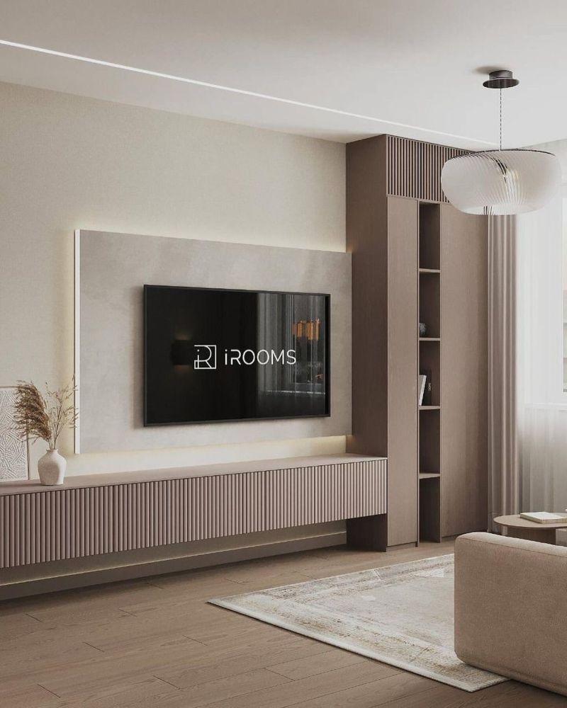 DesignRsl Modern Çıtalı Panel TV Ünitesi DesignRsl Modern Çıtalı Panel TV Ünitesi