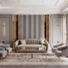 Geometrik Vurgularla Zenginleştirilmiş Modern Salon Duvar Çıta Uygulaması – mohir_bezakchi_uz