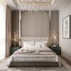 Lüks Art Deco Yatak Odası Duvar Çıtası ve Kapitone Yatak Başı Uygulaması – sofya_design_studio Lüks Art Deco Yatak Odası Duvar Çıtası ve Kapitone Yatak Başı Uygulaması – sofya_design_studio