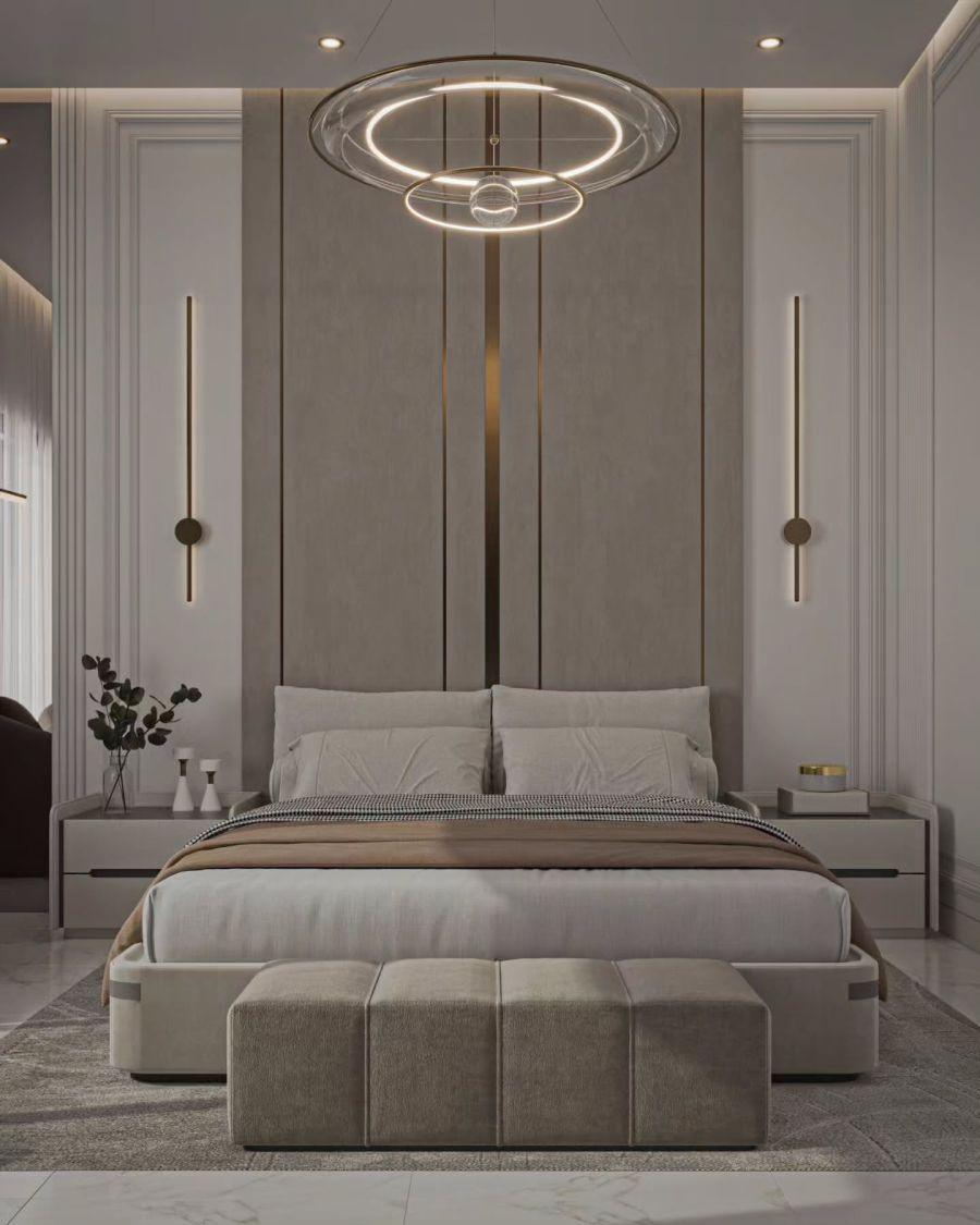 Lüks Dokunuşlu Modern Yatak Odası Duvar Çıtası – interiordesigner.yasmineyasser Lüks Dokunuşlu Modern Yatak Odası Duvar Çıtası – interiordesigner.yasmineyasser