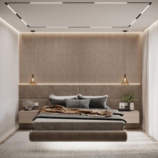 Neoklasik Yatak Odası Duvar Çıtası Uygulaması - art_design_studio_baku ...