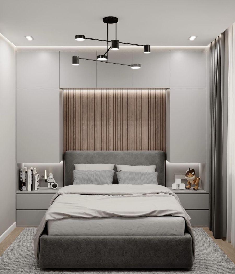 Minimalist Yatak Başı Çıta Uygulaması ile Ferah Yatak Odası – d_designinterior_ Minimalist Yatak Başı Çıta Uygulaması ile Ferah Yatak Odası – d_designinterior_