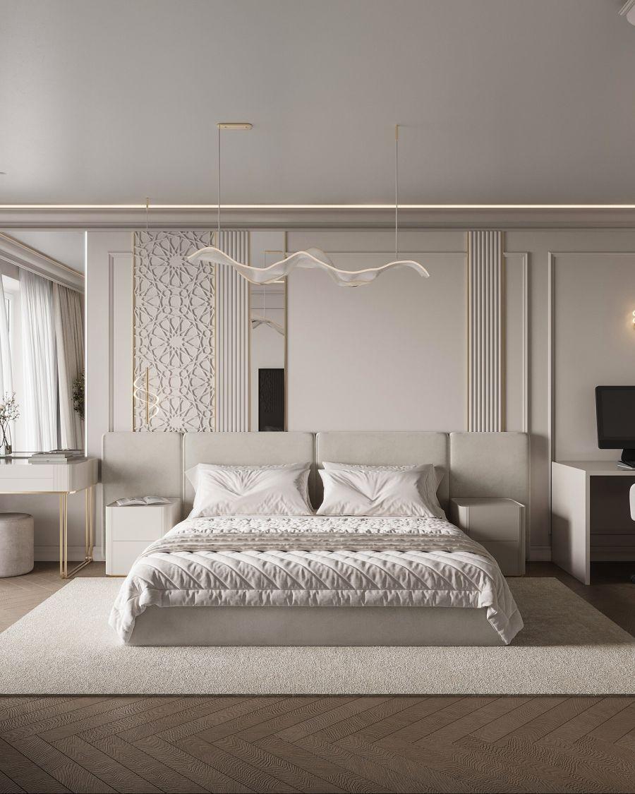 Modern Geometrik Yatak Odası Duvar Çıtası ve Yatak Başı Panel Uygulaması – luiza_interiors Modern Geometrik Yatak Odası Duvar Çıtası ve Yatak Başı Panel Uygulaması – luiza_interiors