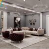 Modern Gri Salon Duvar Çıtası Uygulaması – mohir_bezakchi_uz