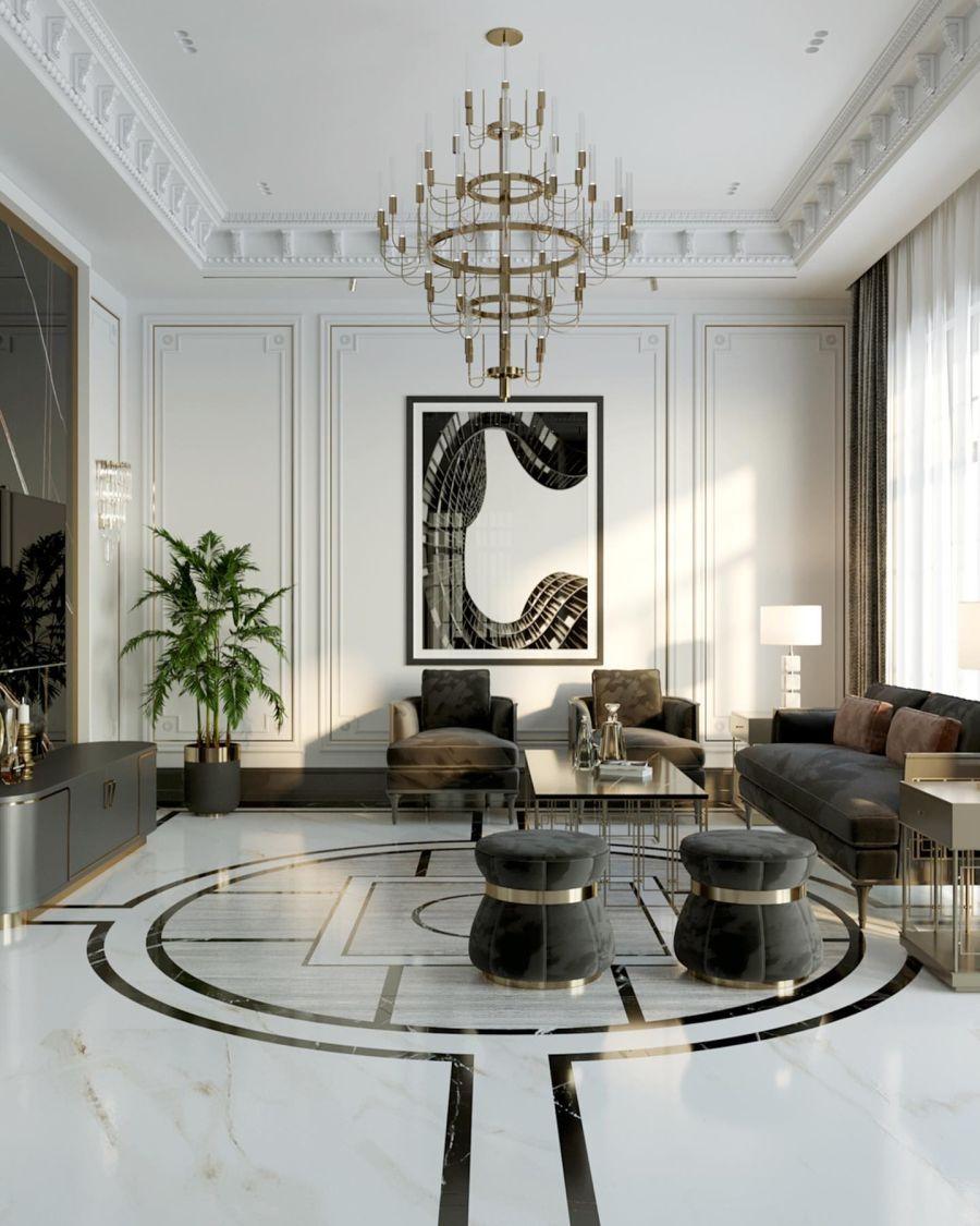 Modern Lüks Salon Duvar Çıtası Uygulaması – lacasa_design_studio Modern Lüks Salon Duvar Çıtası Uygulaması – lacasa_design_studio