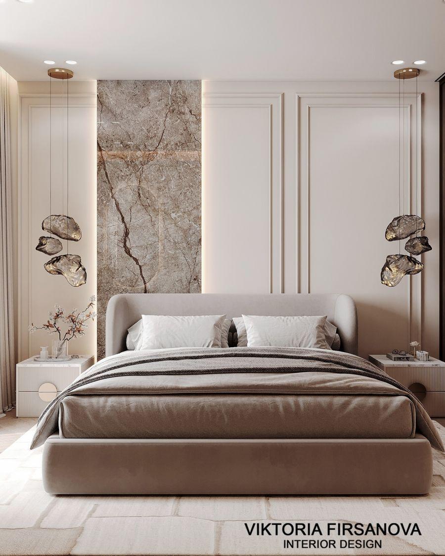 Modern Mermer Yatak Arkası Duvar Paneli ile Lüks Yatak Odası Çıta Uygulaması – design.firsanova Modern Mermer Yatak Arkası Duvar Paneli ile Lüks Yatak Odası Çıta Uygulaması – design.firsanova