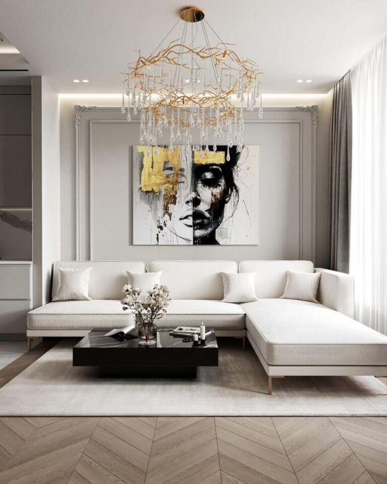 Modern Minimalist Salon Duvar Çıta Uygulaması - gnk_design - Mimarzade