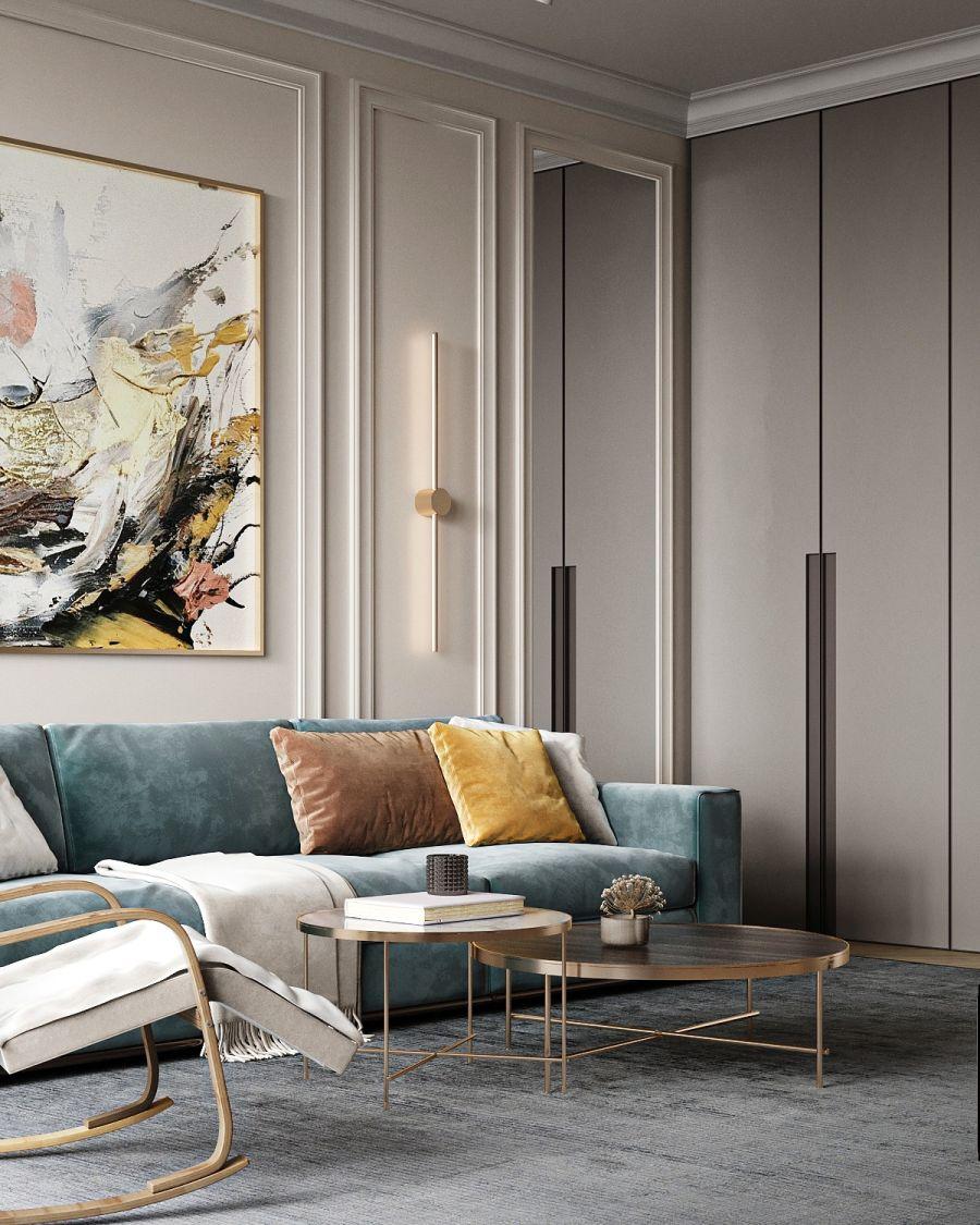 Modern Minimalist Salon Duvar Çıtası – juli_interiors Modern Minimalist Salon Duvar Çıtası – juli_interiors