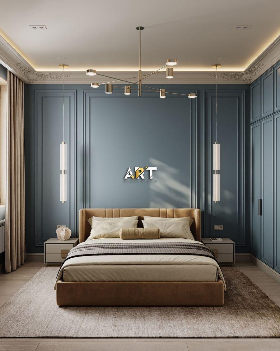 Modern Minimalist Yatak Odası Duvar Çıtası Uygulaması – art_design_studio_baku Modern Minimalist Yatak Odası Duvar Çıtası Uygulaması – art_design_studio_baku