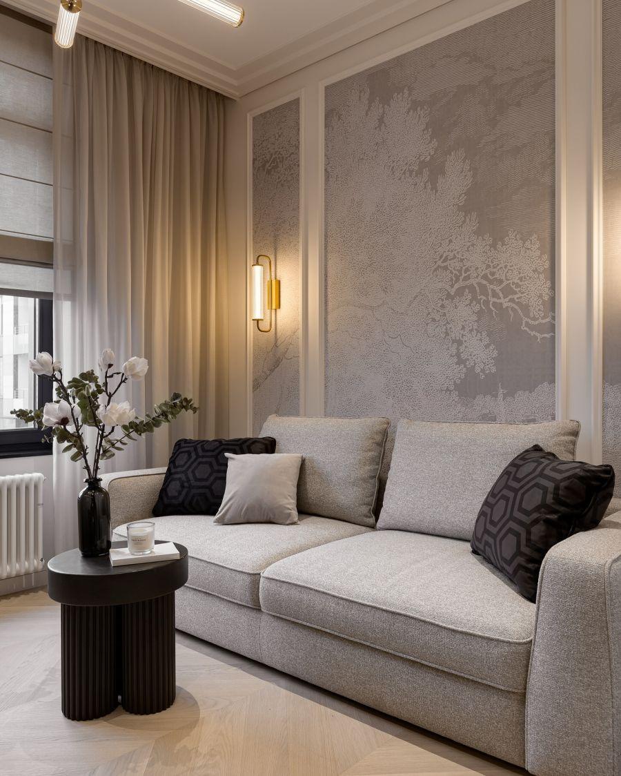 Modern Neoklasik Salon Duvar Çıta Uygulaması – obrazyuk_design Modern Neoklasik Salon Duvar Çıta Uygulaması – obrazyuk_design