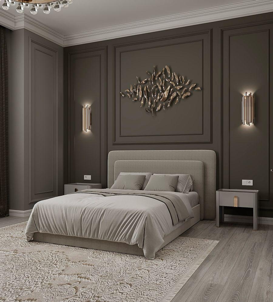Modern Yatak Odası Çıta Uygulaması ve Metal Sanat Eseri Kombinasyonu – veranda_official_uz Modern Yatak Odası Çıta Uygulaması ve Metal Sanat Eseri Kombinasyonu – veranda_official_uz