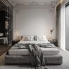 Neo-Klasik Yatak Odası Duvar Çıtası Zarif Tavan Taç Silmeli Modern Yatak Başı Tasarımı – sofya_design_studio