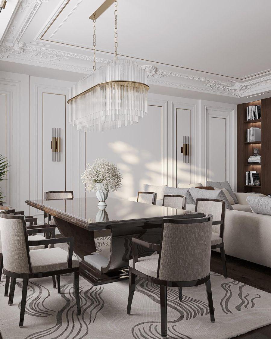 Neoklasik Tarz Salon Duvar Çıta Uygulaması – lacasa_design_studio Neoklasik Tarz Salon Duvar Çıta Uygulaması – lacasa_design_studio