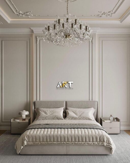 Neoklasik Yatak Odası Duvar Çıtası Uygulaması - art_design_studio_baku ...