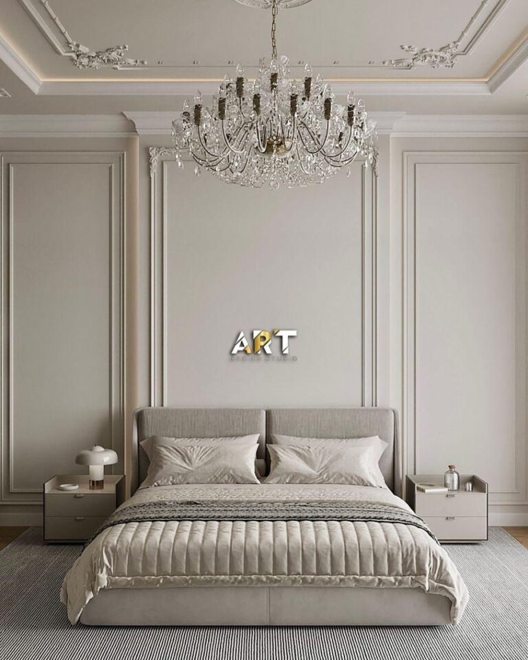 Neoklasik Yatak Odası Duvar Çıtası Uygulaması - art_design_studio_baku ...