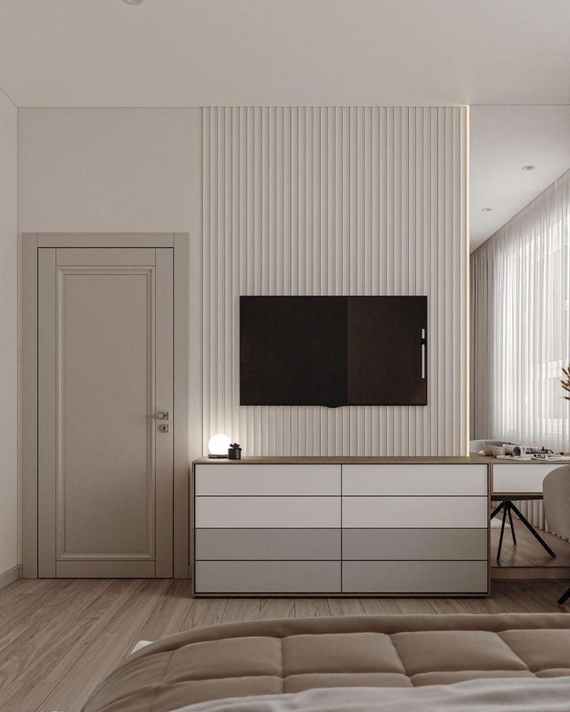 ssorina.design Dikey Çıtalı Modern TV Duvarı ssorina.design Dikey Çıtalı Modern TV Duvarı