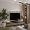 ssorina.design Modern Beton Panel ve Gizli Aydınlatmalı TV Ünitesi
