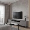 ssorina.design Modern Gri Dokulu Duvar TV Ünitesi Tasarımı