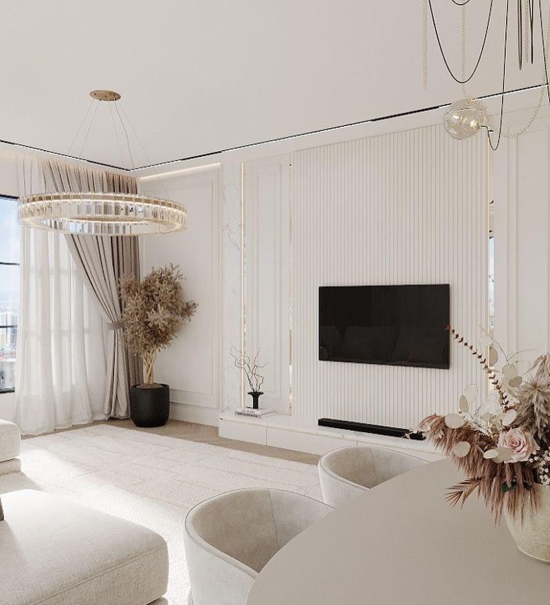 Vesta Design Çıtalı Beyaz TV Ünitesi Vesta Design Çıtalı Beyaz TV Ünitesi