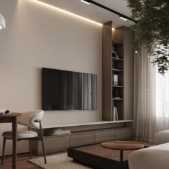 viktoria.shvetcova Modern Ahşap Detaylı Minimalist TV Ünitesi