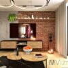 Vizman Design Endüstriyel Tuğla Dokulu TV Ünitesi Tasarımı