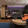 Vizman Design Modern Ahşap Panel ve LED Aydınlatmalı TV Ünitesi