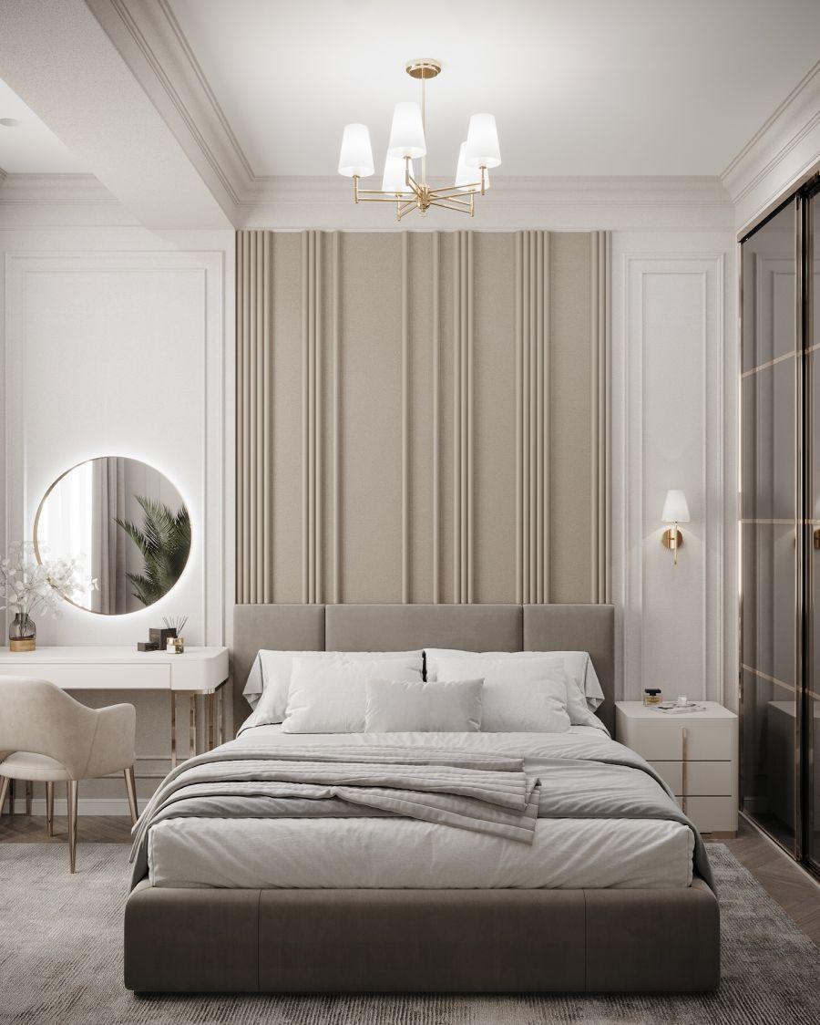 Zarif Çizgilerle Bezenmiş Modern Yatak Odası Duvar Çıtası – d_designinterior_ Zarif Çizgilerle Bezenmiş Modern Yatak Odası Duvar Çıtası – d_designinterior_