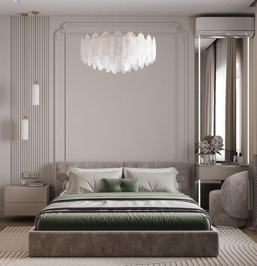 Zarif Çizgilerle Bütünleşen Yatak Odası Duvar Çıtası – ssorina.design Zarif Çizgilerle Bütünleşen Yatak Odası Duvar Çıtası – ssorina.design
